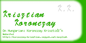 krisztian koronczay business card